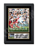 MANCHESTER CITY SQUAD SIGNED 2011 2012 2 Limited Edition Football Player Signed Print - Football