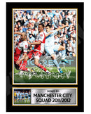 MANCHESTER CITY SQUAD SIGNED 2011 2012 2 Limited Edition Football Player Signed Print - Football