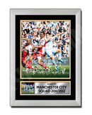 MANCHESTER CITY SQUAD SIGNED 2011 2012 2 Limited Edition Football Player Signed Print - Football