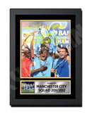 MANCHESTER CITY SQUAD SIGNED 2011 2012 (1) Limited Edition Football Player Signed Print - Football