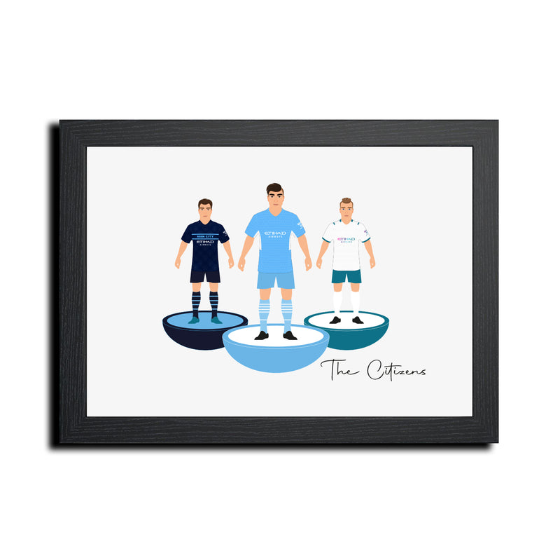 Man City Football Club gift - Tiny Men Big Balls Poster