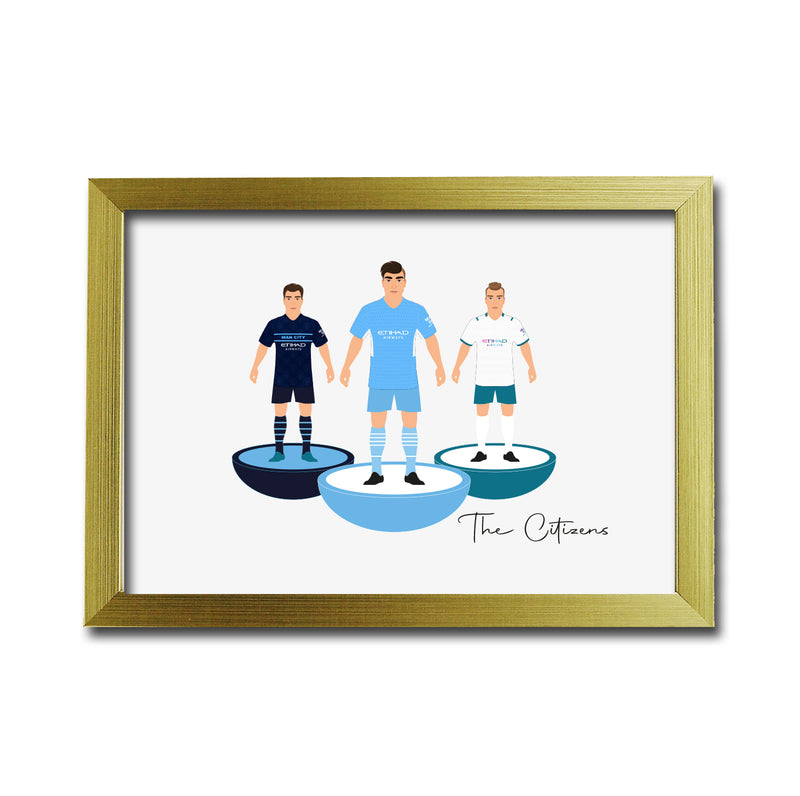 Man City Football Club gift - Tiny Men Big Balls Poster