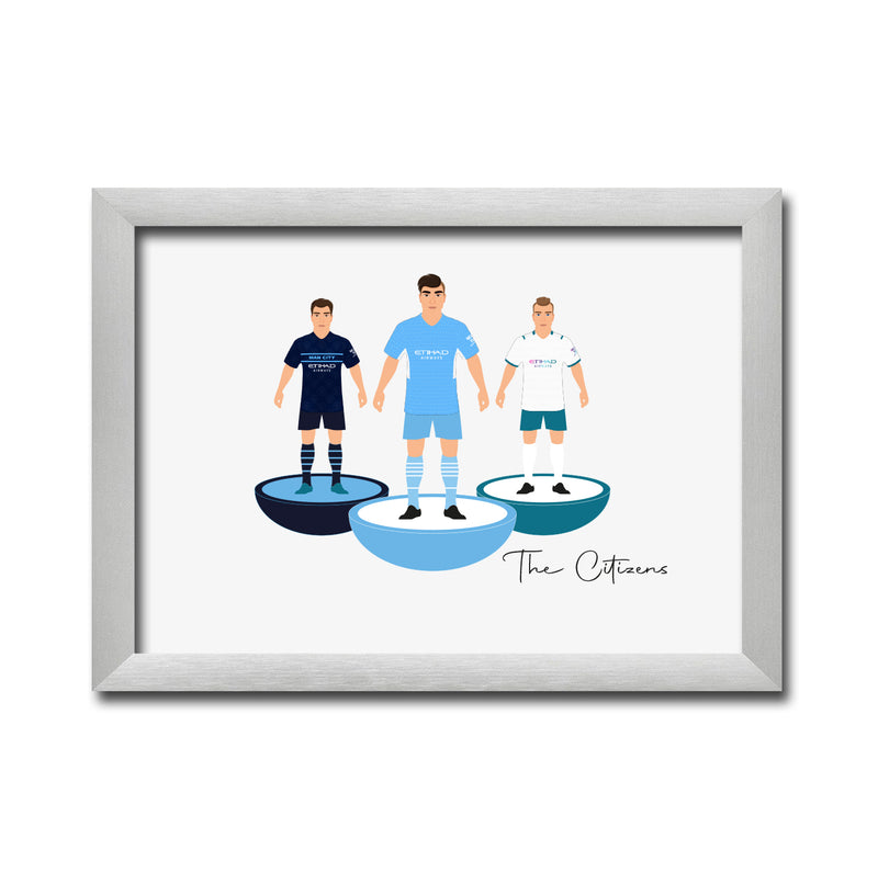 Man City Football Club gift - Tiny Men Big Balls Poster