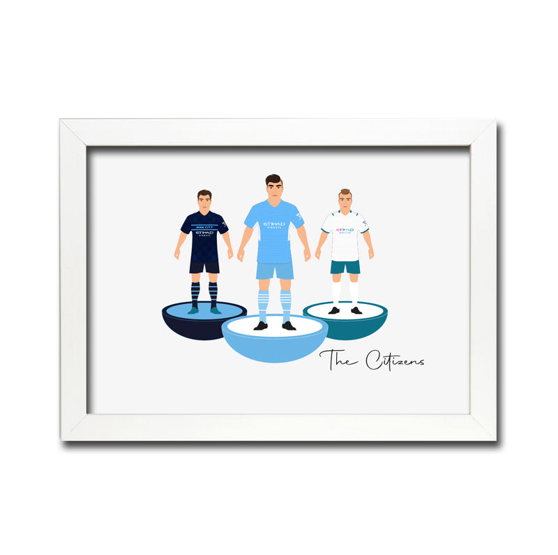 Man City Football Club gift - Tiny Men Big Balls Poster
