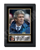 MANUEL PELLEGRINI 2 Limited Edition Football Player Signed Print - Football