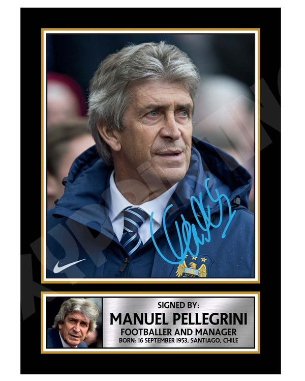 MANUEL PELLEGRINI 2 Football Player Printed Signature Print
