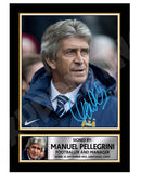 MANUEL PELLEGRINI 2 Limited Edition Football Player Signed Print - Football