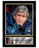 MANUEL PELLEGRINI (1) Limited Edition Football Player Signed Print - Football