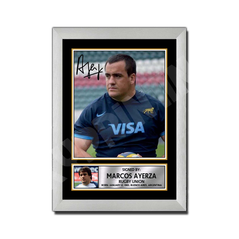 MARCOS AYERZA 2 Limited Edition Rugby Player Signed Print - Rugby