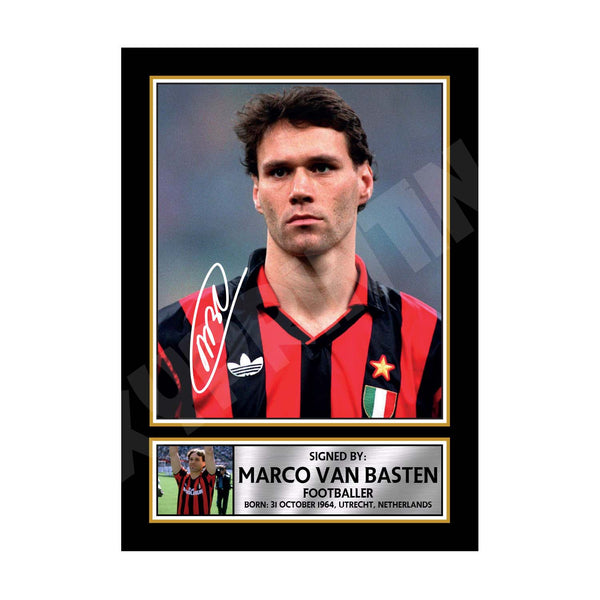 MARCO VAN (1) Football Player Printed Signature Print