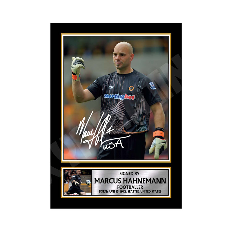 MARCUS HAHNEMANN Limited Edition Football Player Signed Print - Football