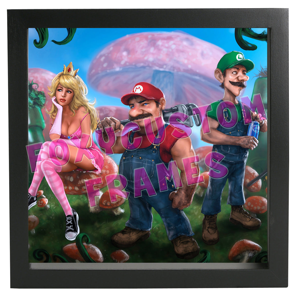 Mario and Luigi - Super Mario Bros Lego Display Case - Minifigure Display Background and Frames – Mario and Luigi - Super Mario Bros Lego Display Case - Minifigure Display