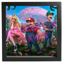 Mario and Luigi - Super Mario Bros Lego Display Case - Minifigure Display Background and Frames