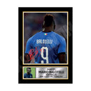 MARIO BALOTELLI ITALY (1) Limited Edition Football Player Signed Print - Football