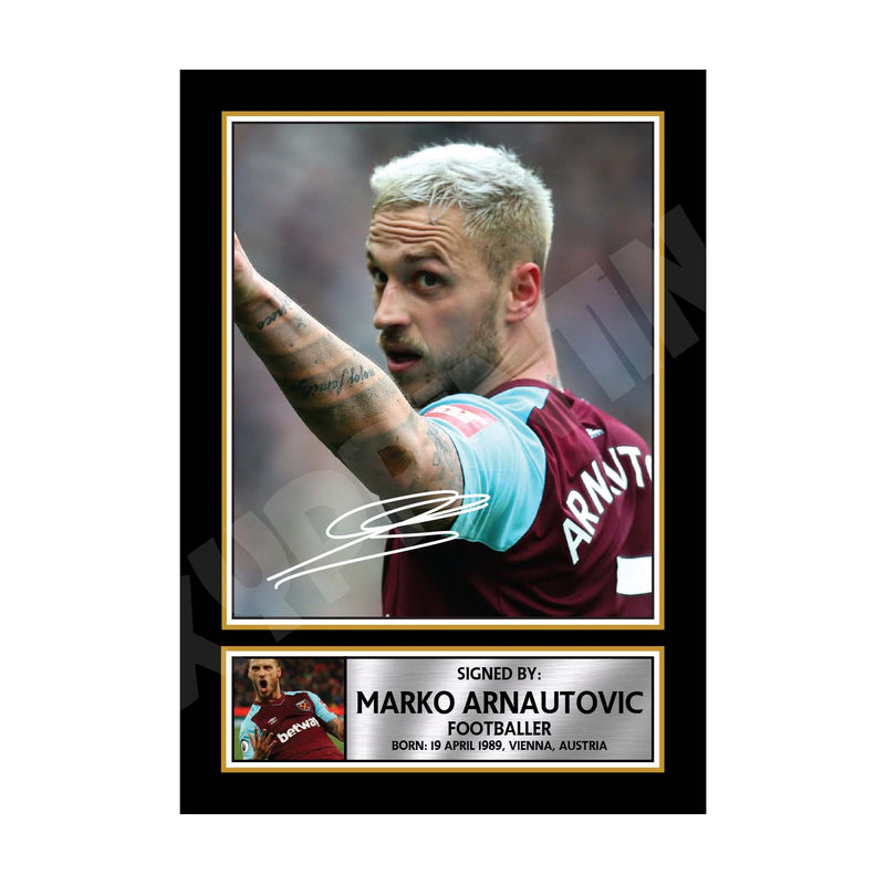 MARKO ARNAUTOVIC 2 Limited Edition Football Player Signed Print - Football