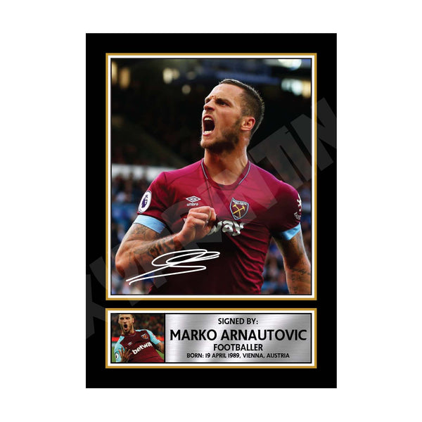 MARKO ARNAUTOVIC (1) Football Player Printed Signature Print