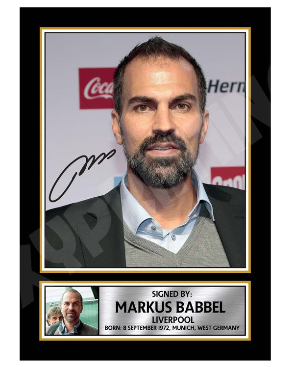 MARKUS BABBEL 1 Football Player Printed Signature Print