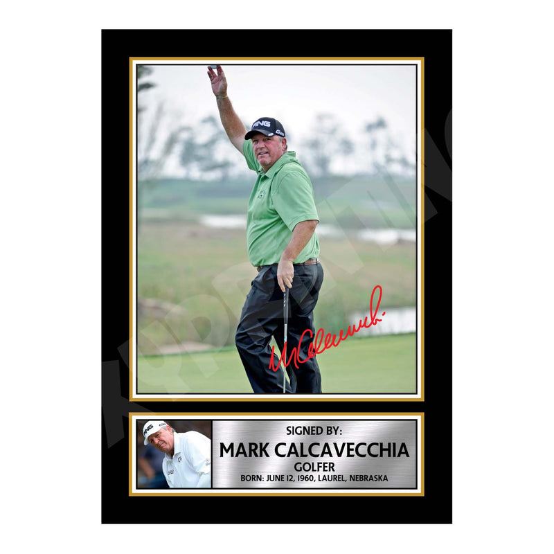 MARK CALCAVECCHIA Limited Edition Golfer Signed Print - Golf