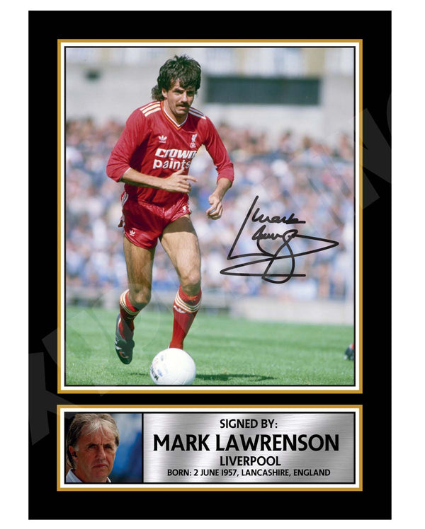 MARK LAWRENSON 1 Football Player Printed Signature Print