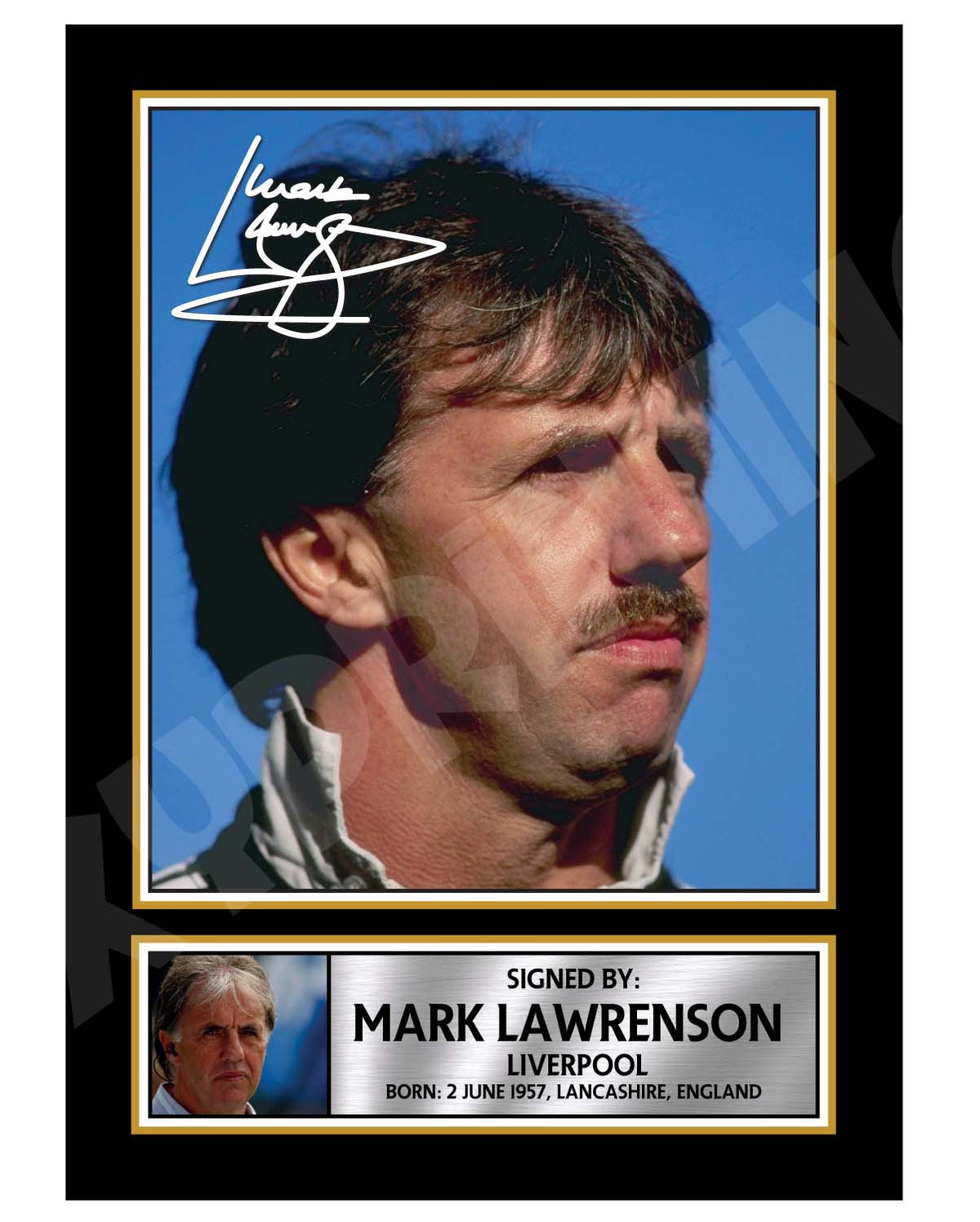 MARK LAWRENSON 2 Football Player Printed Signature Print – Mark Lawrenson 2 Football Player Printed Signature Print – A1 Print Only