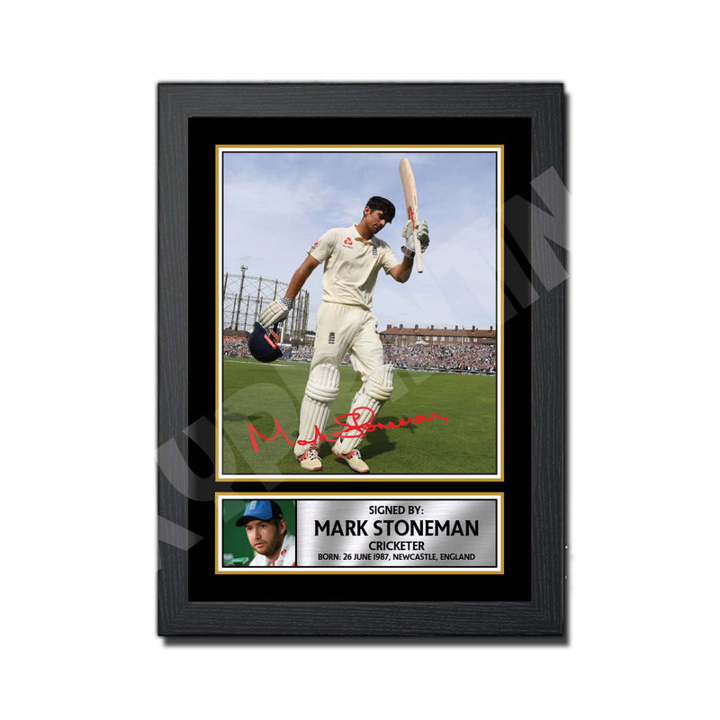 MARK STONEMAN 2 Limited Edition Cricketer Signed Print - Cricket Player