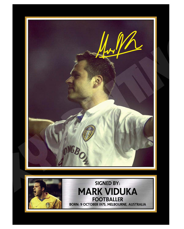 MARK VIDUKA Football Player Printed Signature Print