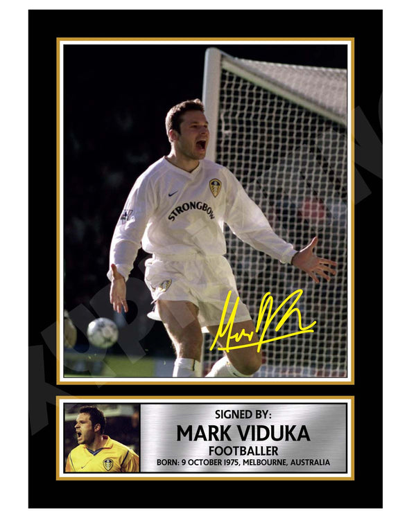 MARK VIDUKA 2 Football Player Printed Signature Print