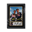 MARK WEBBER _ SEBASTIAN VETTEL Limited Edition Formula 1 Player Signed Print Formula 1