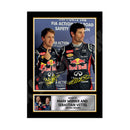 MARK WEBBER _ SEBASTIAN VETTEL 2 Limited Edition Formula 1 Player Signed Print Formula 1