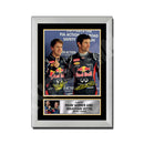 MARK WEBBER _ SEBASTIAN VETTEL 2 Limited Edition Formula 1 Player Signed Print Formula 1