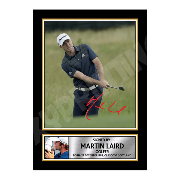 MARTIN LAIRD 2 Golfer Printed Signature Print – Reproduction Print