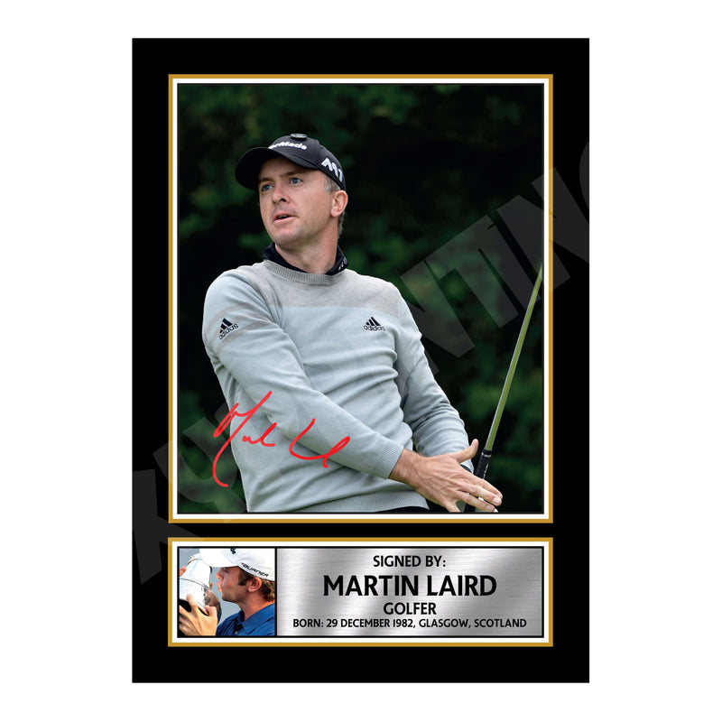 MARTIN LAIRD Limited Edition Golfer Signed Print - Golf