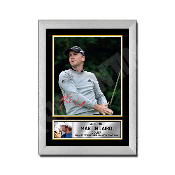MARTIN LAIRD Golfer Printed Signature Print – Reproduction Print