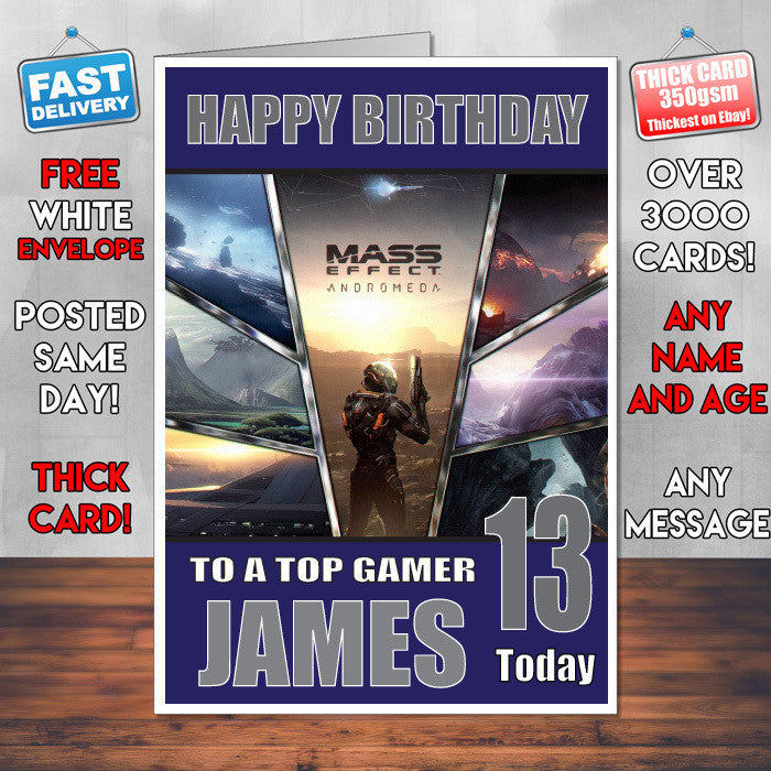 MASS EFFECT BM2 Personalised Birthday Card