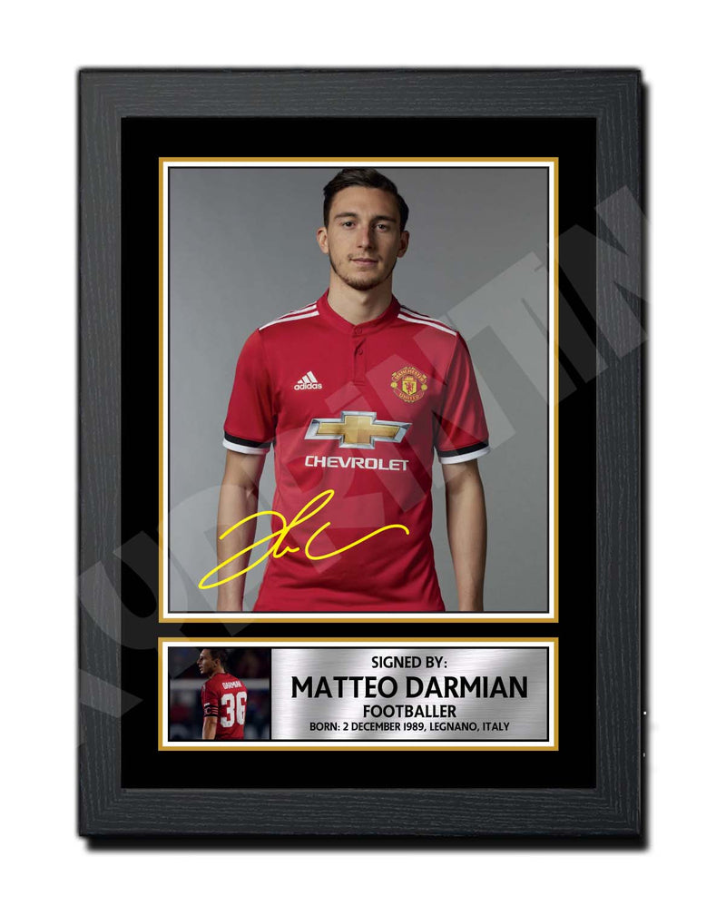 MATTEO DARMIAN 2 Limited Edition Football Player Signed Print - Football