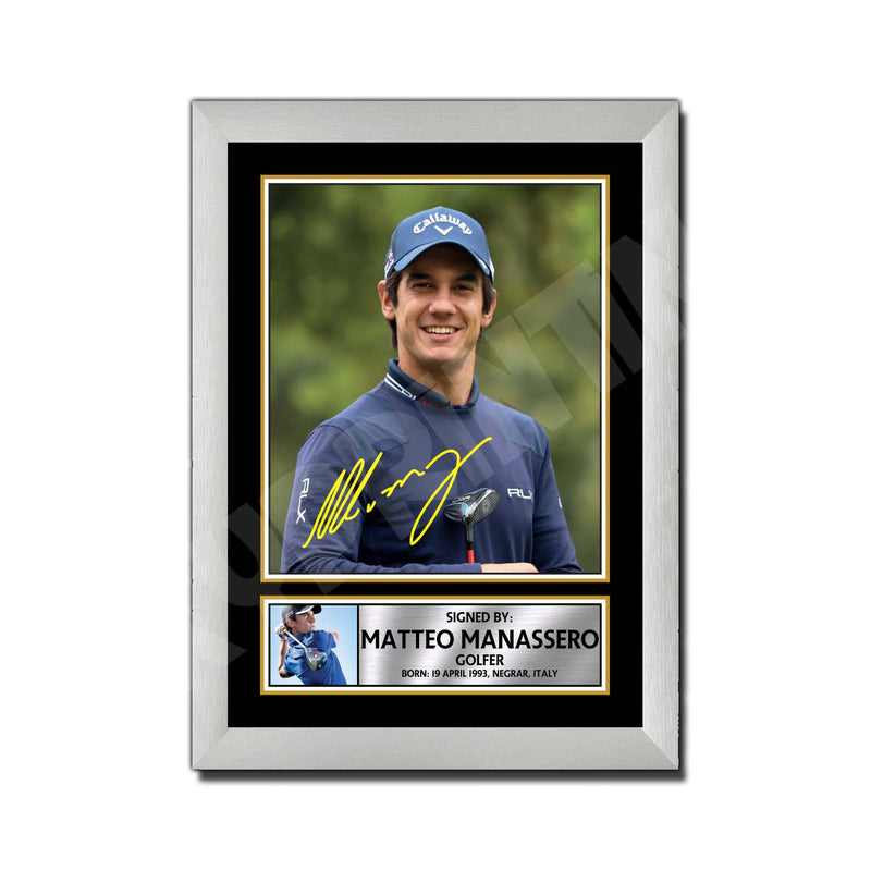 MATTEO MANASSERO Limited Edition Golfer Signed Print - Golf
