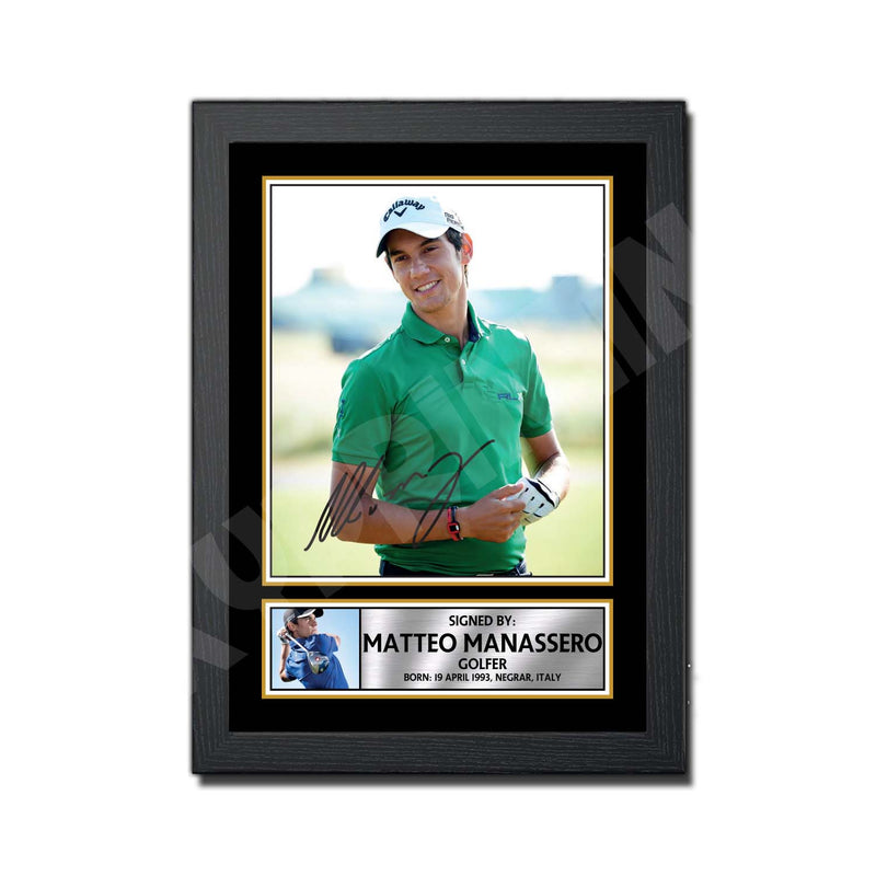 MATTEO MANASSERO 2 Limited Edition Golfer Signed Print - Golf