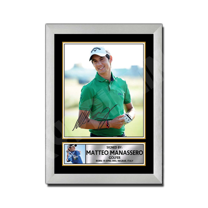 MATTEO MANASSERO 2 Limited Edition Golfer Signed Print - Golf