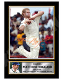 MATTHEW HOGGARD Limited Edition Cricketer Signed Print - Cricket Player