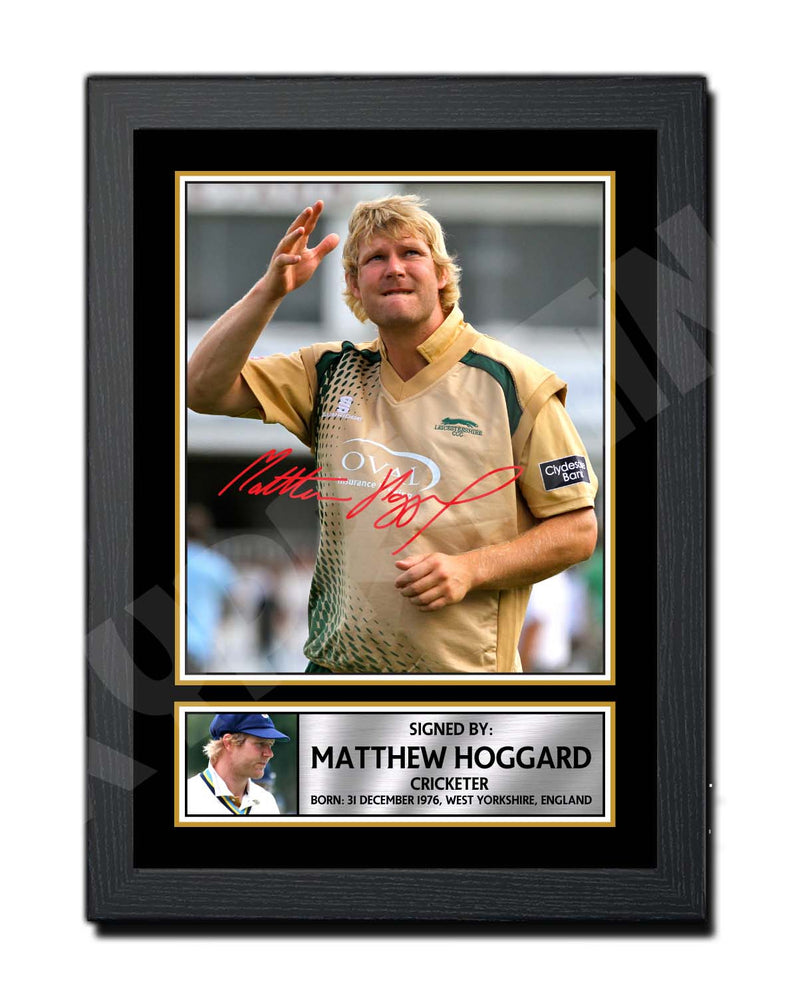 MATTHEW HOGGARD 2 Limited Edition Cricketer Signed Print - Cricket Player