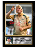 MATTHEW HOGGARD 2 Limited Edition Cricketer Signed Print - Cricket Player
