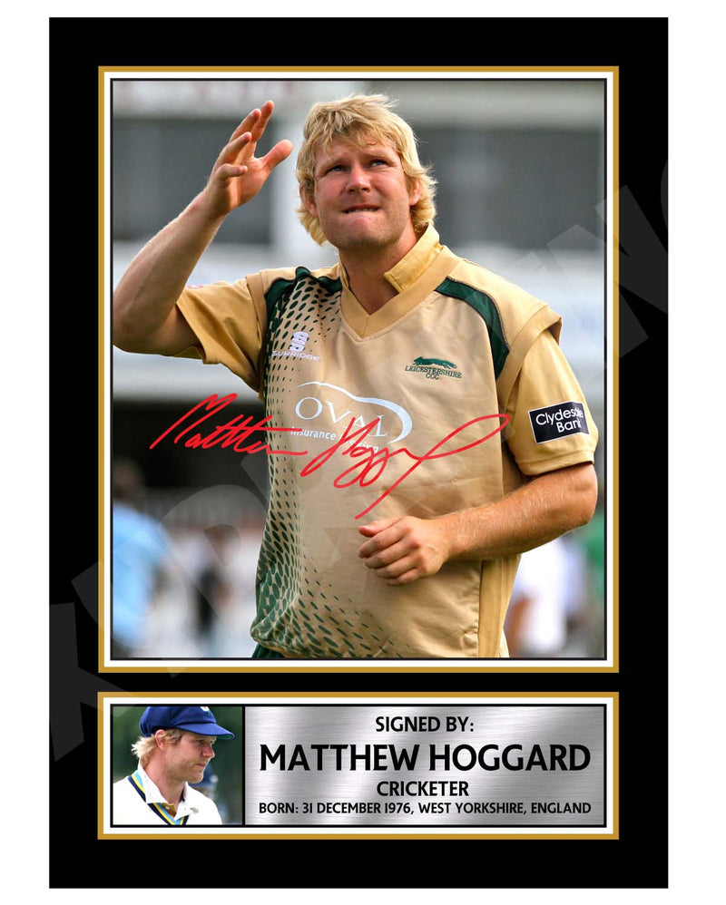 MATTHEW HOGGARD 2 Limited Edition Cricketer Signed Print - Cricket Player