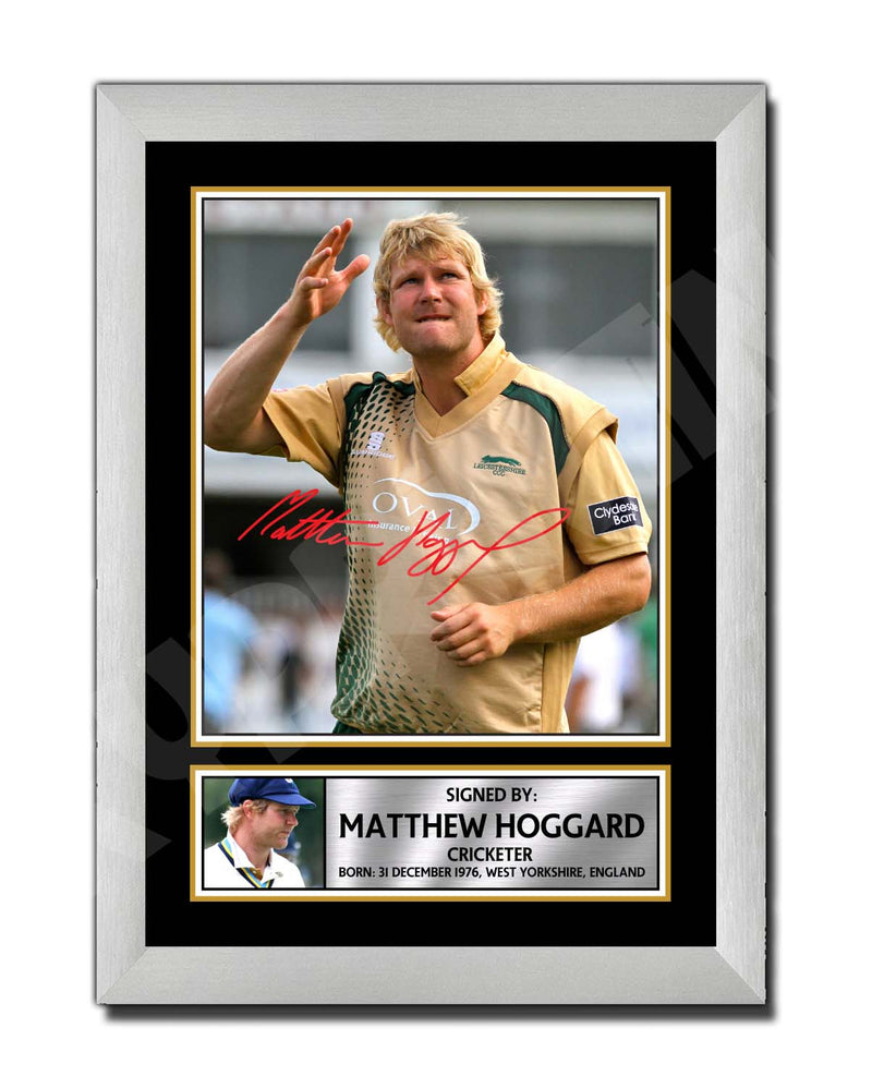 MATTHEW HOGGARD 2 Limited Edition Cricketer Signed Print - Cricket Player