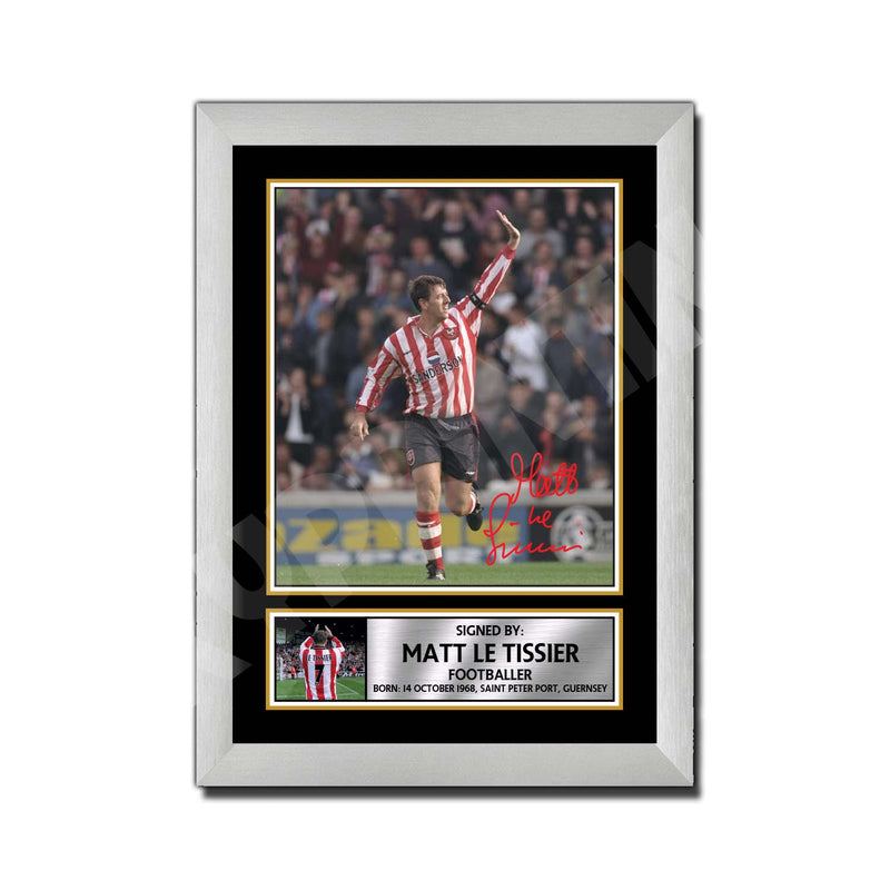 MATT LE TISSIER 2 Limited Edition Football Player Signed Print - Football