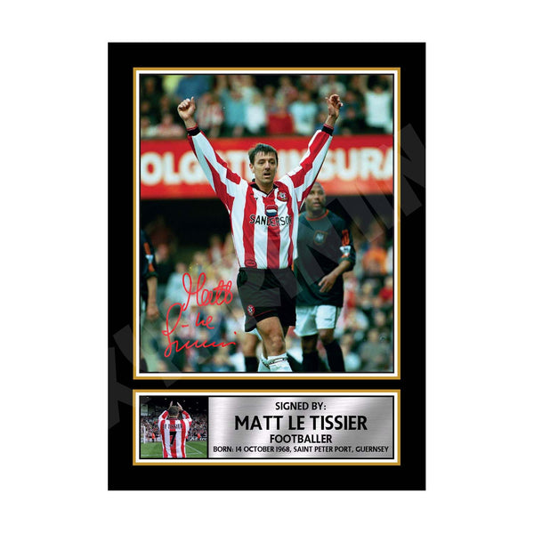 MATT LE TISSIER (1) Football Player Printed Signature Print – Reproduction Print