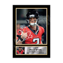 MATT RYAN (1) Limited Edition Football Signed Print - American Footballer