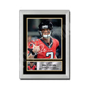 MATT RYAN (1) Limited Edition Football Signed Print - American Footballer