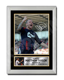 MATT TAYLOR Limited Edition Football Player Signed Print - Football