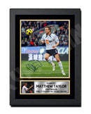 MATT TAYLOR 2 Limited Edition Football Player Signed Print - Football