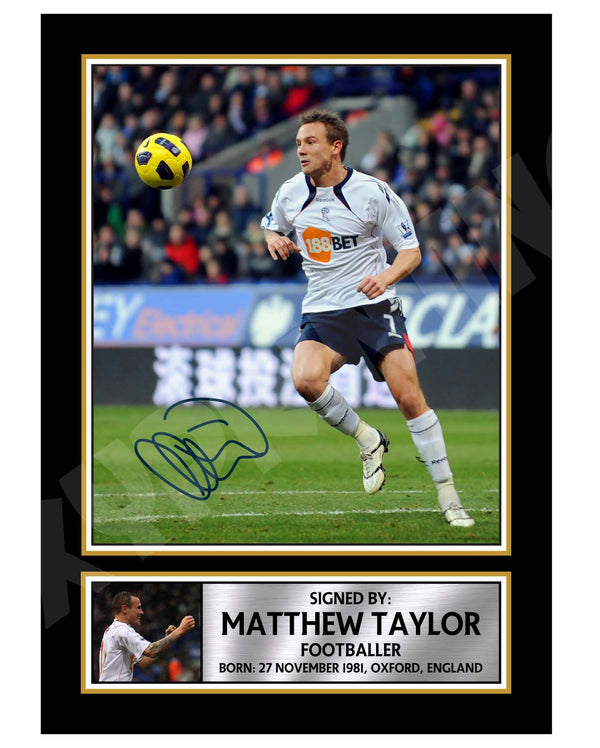 MATT TAYLOR 2 Football Player Printed Signature Print